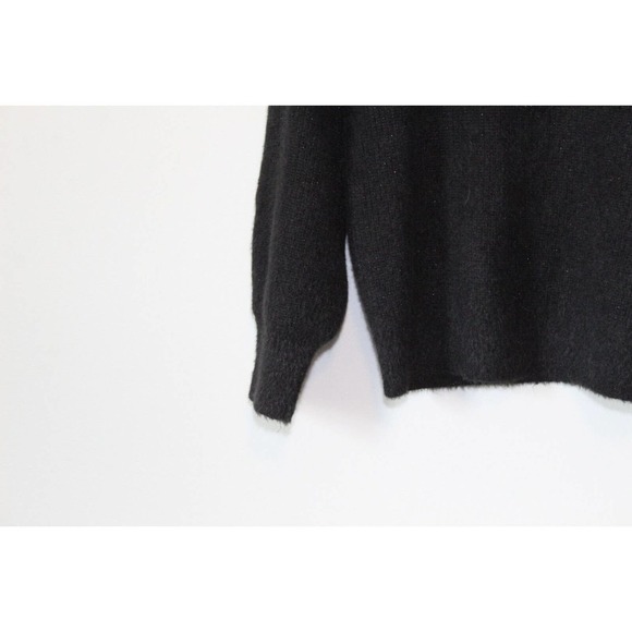 Madewell Eaton Puff Sleeve Pullover Sweater Black Women's Size Medium H13972 - Picture 4 of 12